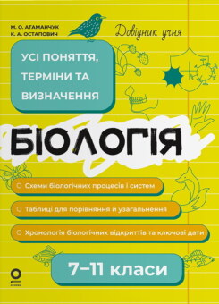 Довідник учня. Біологія. Усі поняття, терміни та визначення. 7–11 класи (Основа)