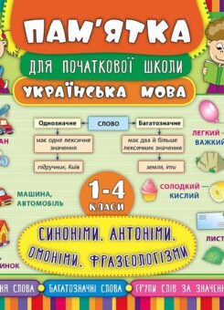 Українська мова. Синоніми, антоніми, омоніми, фразеологізми. 1-4 класи (УЛА)